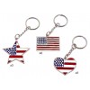 Key Chain - 12 PCS USA Flag Print Key Chains - KC-K001